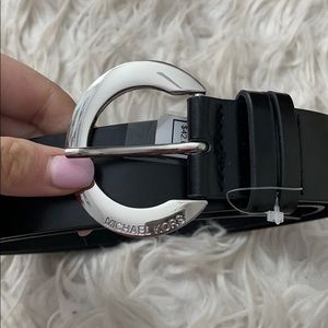 Michael Kors black and silver belt